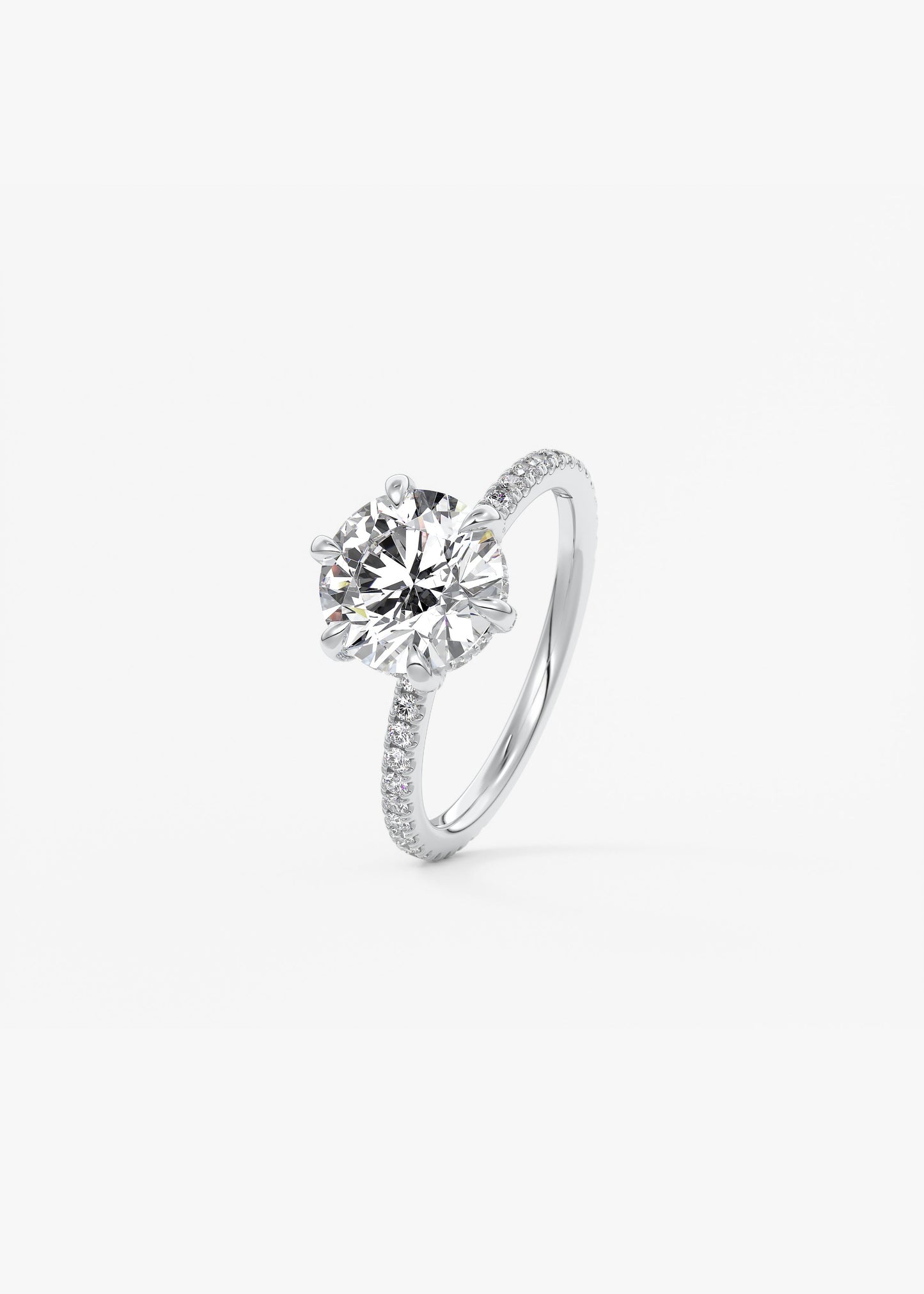 Oval Solitaire With Raised Basket Gallery Lab Grown Diamond Engagement Ring