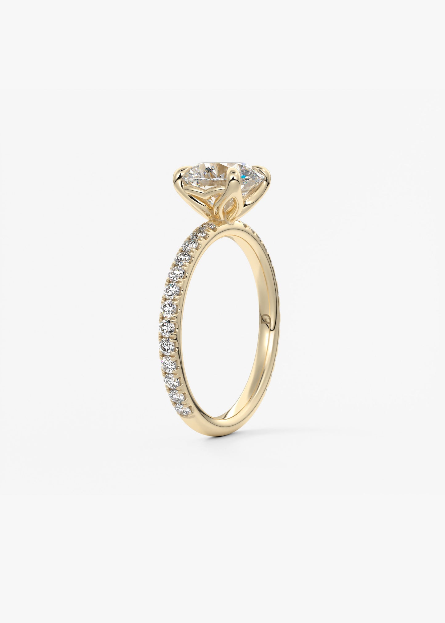 Oval Solitaire With Raised Basket Gallery Lab Grown Diamond Engagement Ring