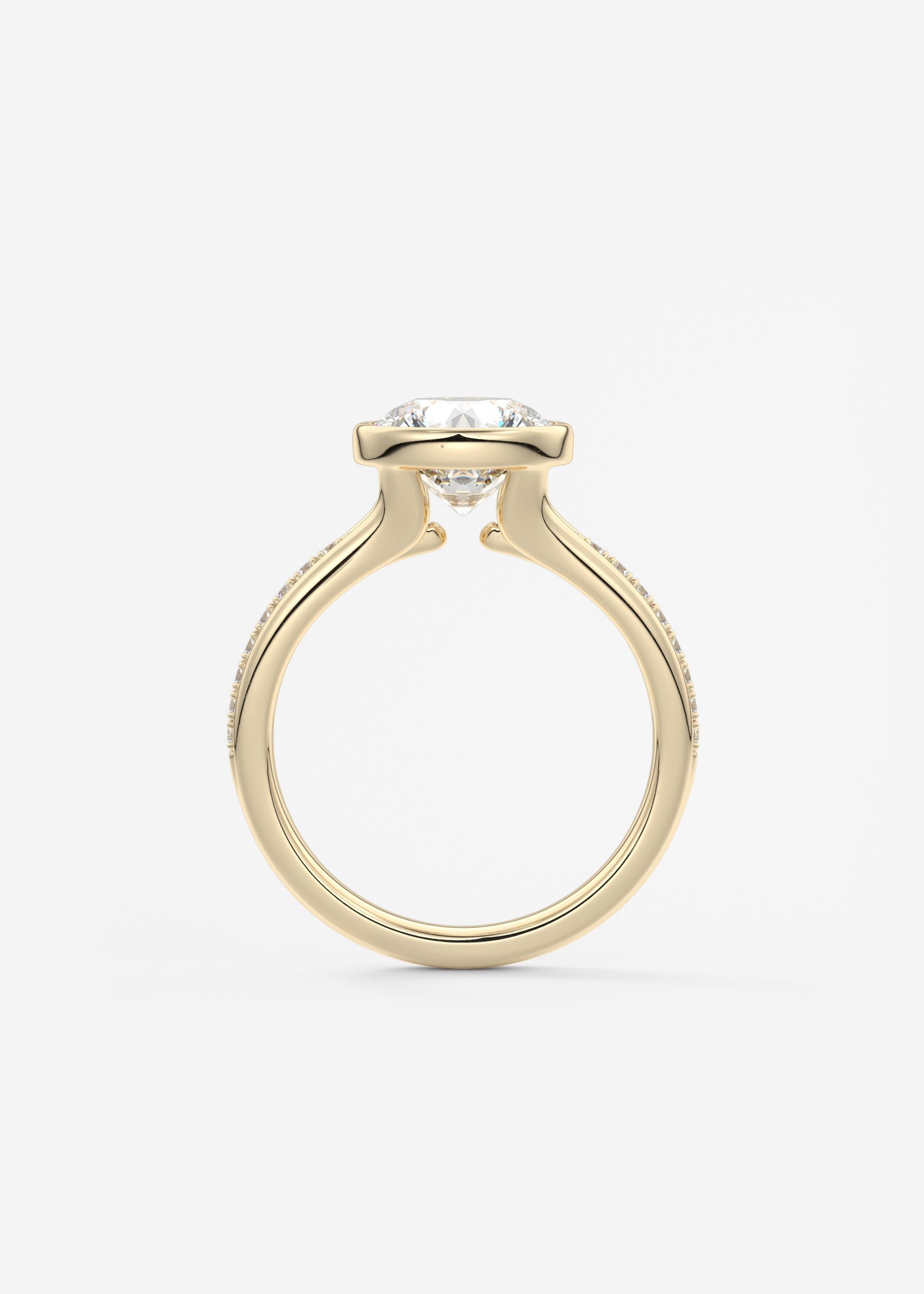 Oval Solitaire With Raised Basket Gallery Lab Grown Diamond Engagement Ring