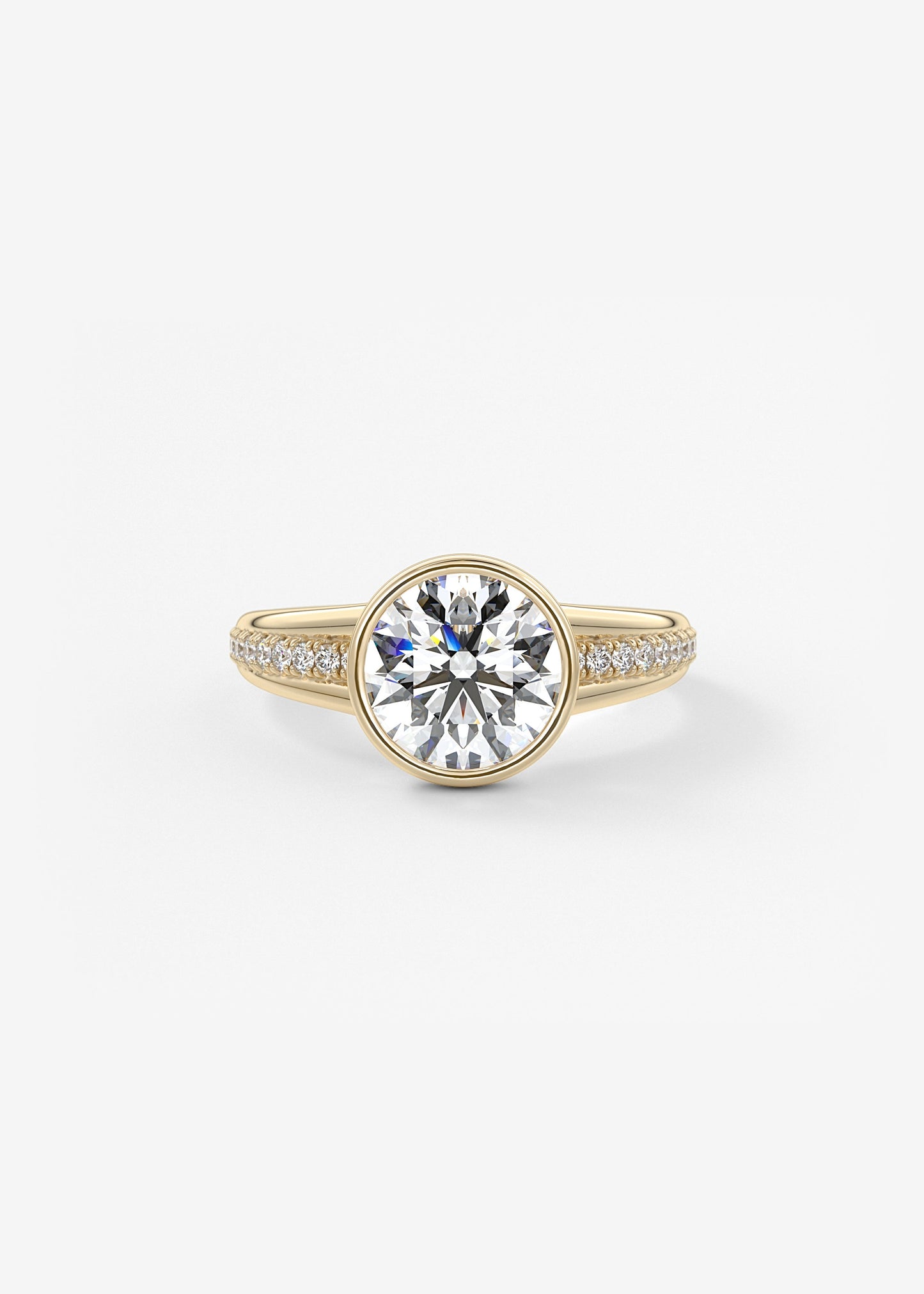 Oval Solitaire With Raised Basket Gallery Lab Grown Diamond Engagement Ring