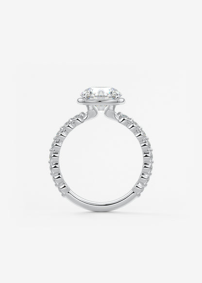 Oval Solitaire With Raised Basket Gallery Lab Grown Diamond Engagement Ring