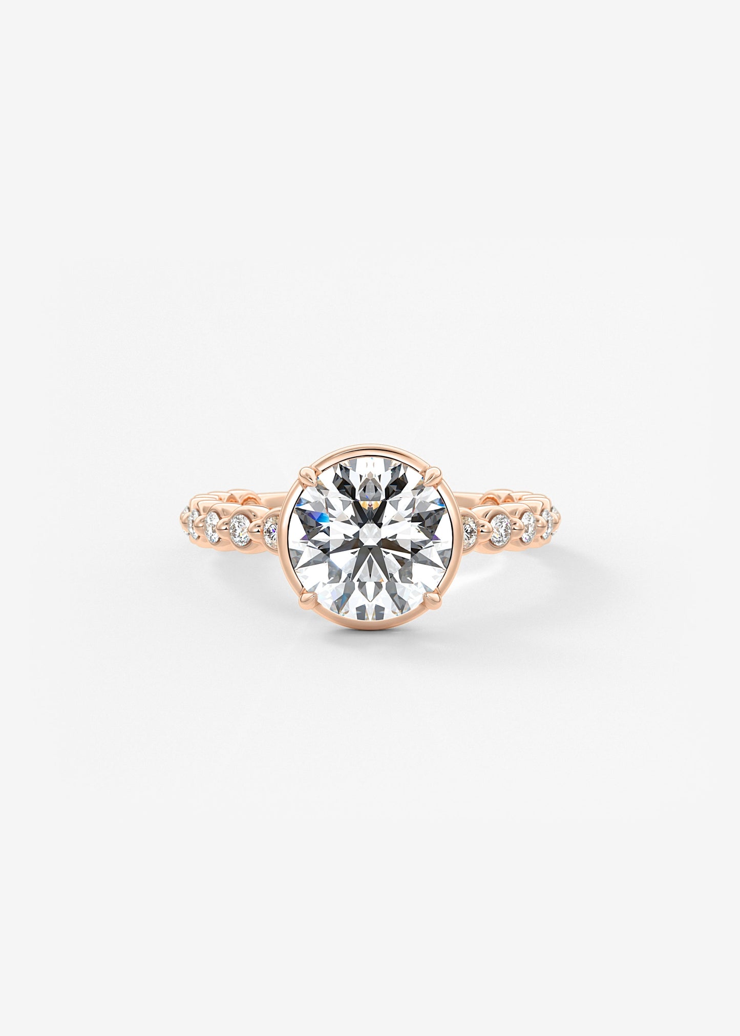 Oval Solitaire With Raised Basket Gallery Lab Grown Diamond Engagement Ring