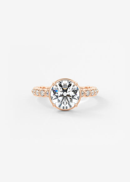 Oval Solitaire With Raised Basket Gallery Lab Grown Diamond Engagement Ring