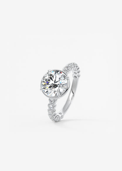Oval Solitaire With Raised Basket Gallery Lab Grown Diamond Engagement Ring