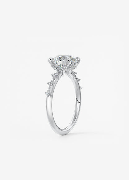 Oval Solitaire With Raised Basket Gallery Lab Grown Diamond Engagement Ring