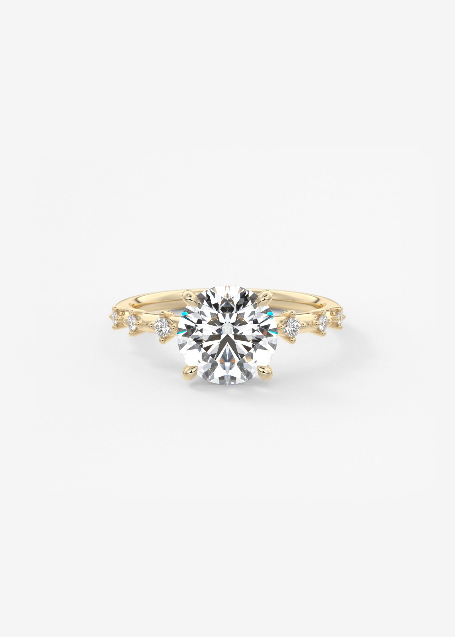 Oval Solitaire With Raised Basket Gallery Lab Grown Diamond Engagement Ring