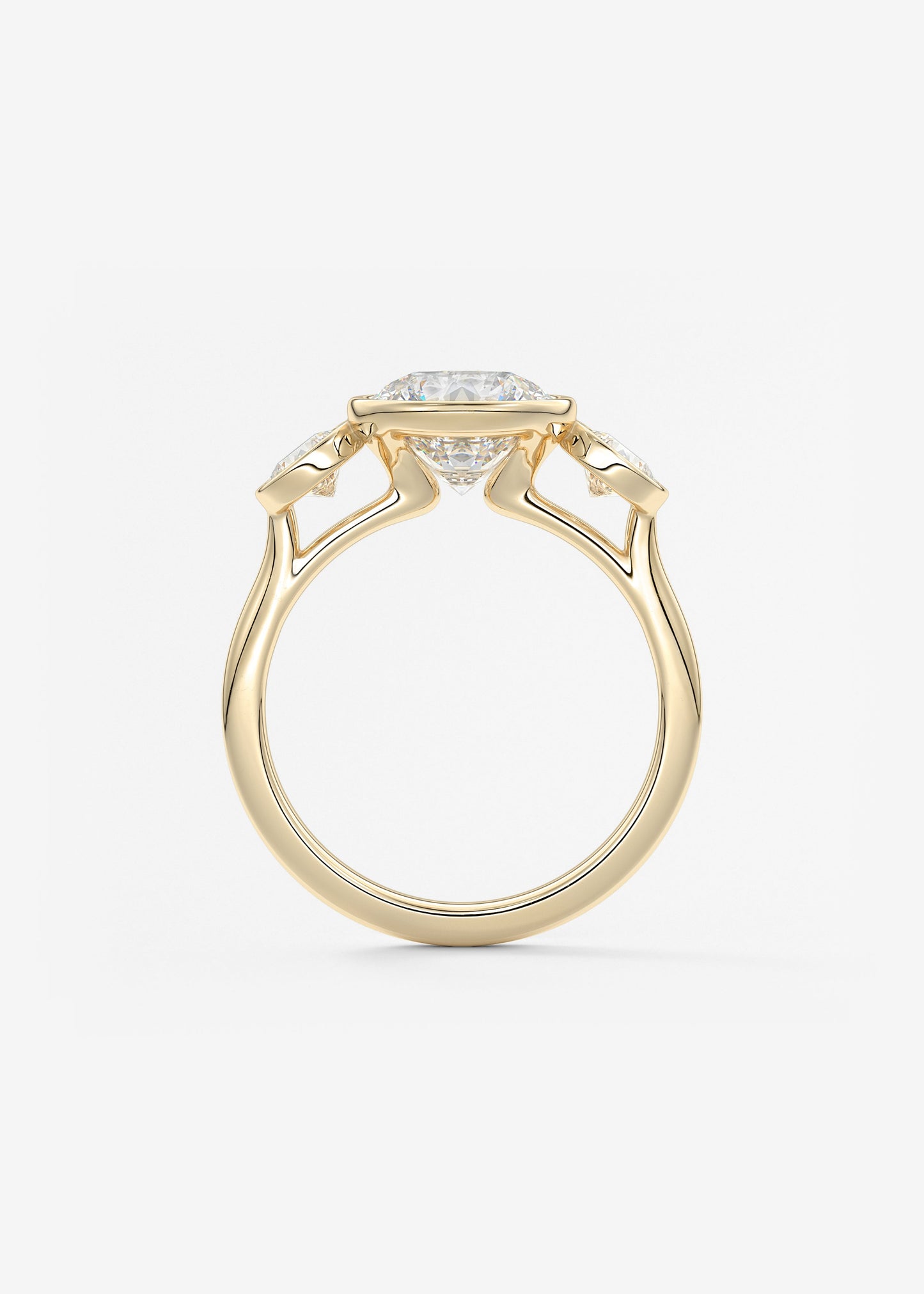 Oval Solitaire With Raised Basket Gallery Lab Grown Diamond Engagement Ring