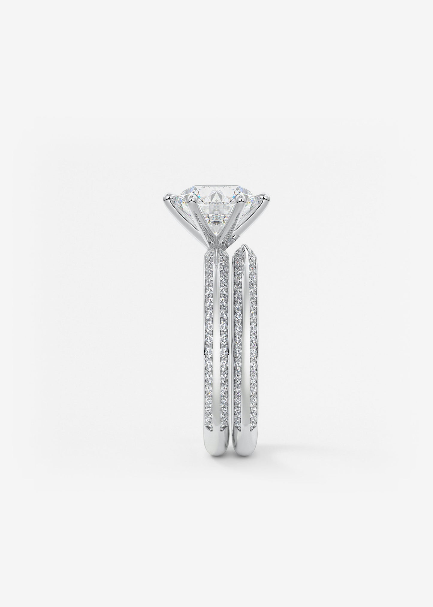 Oval Solitaire With Raised Basket Gallery Lab Grown Diamond Engagement Ring