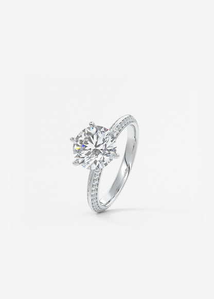 Oval Solitaire With Raised Basket Gallery Lab Grown Diamond Engagement Ring