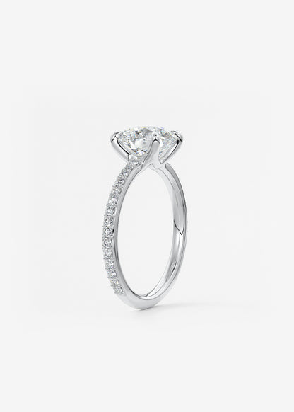 Oval Solitaire With Raised Basket Gallery Lab Grown Diamond Engagement Ring