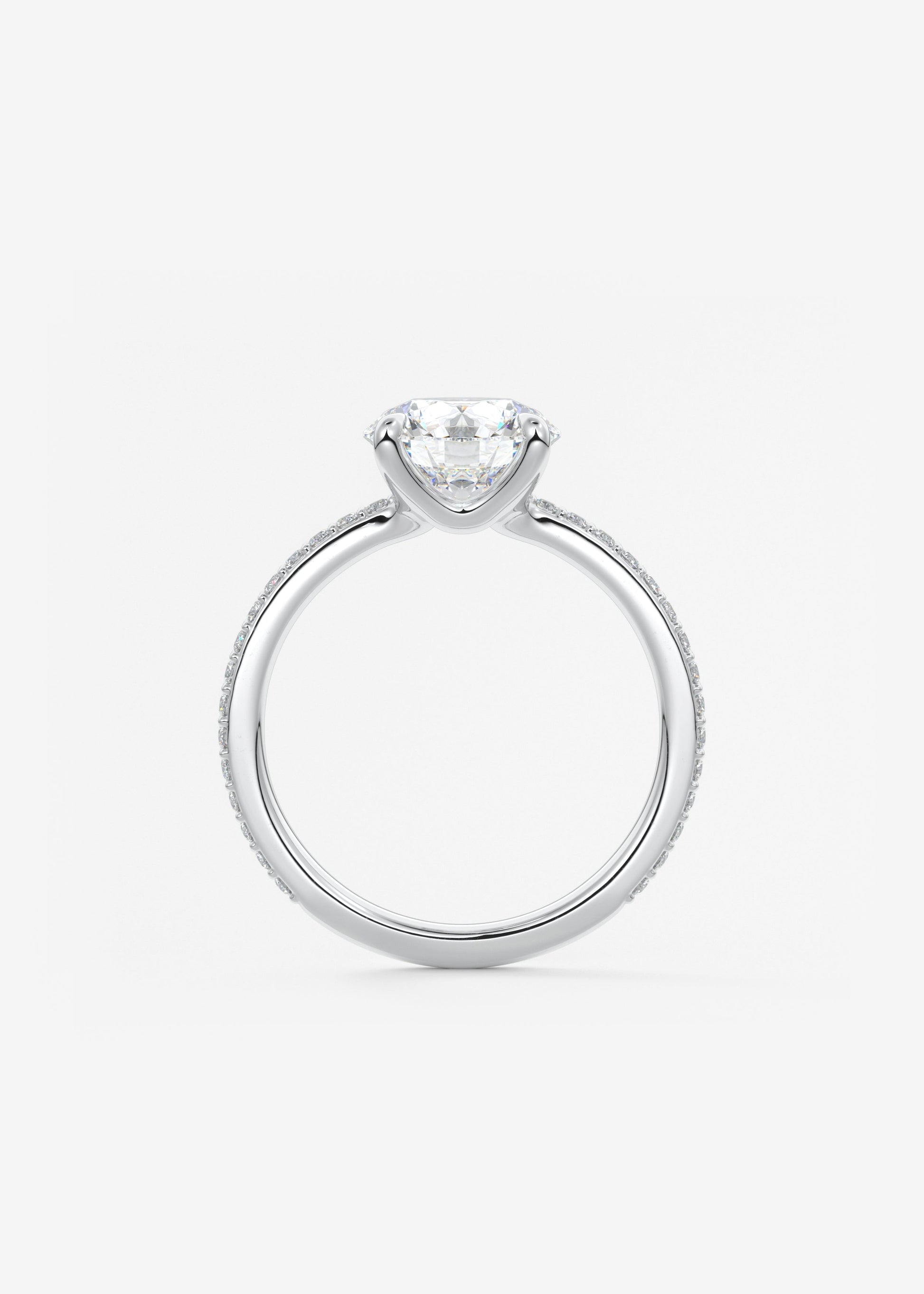 Oval Solitaire With Raised Basket Gallery Lab Grown Diamond Engagement Ring