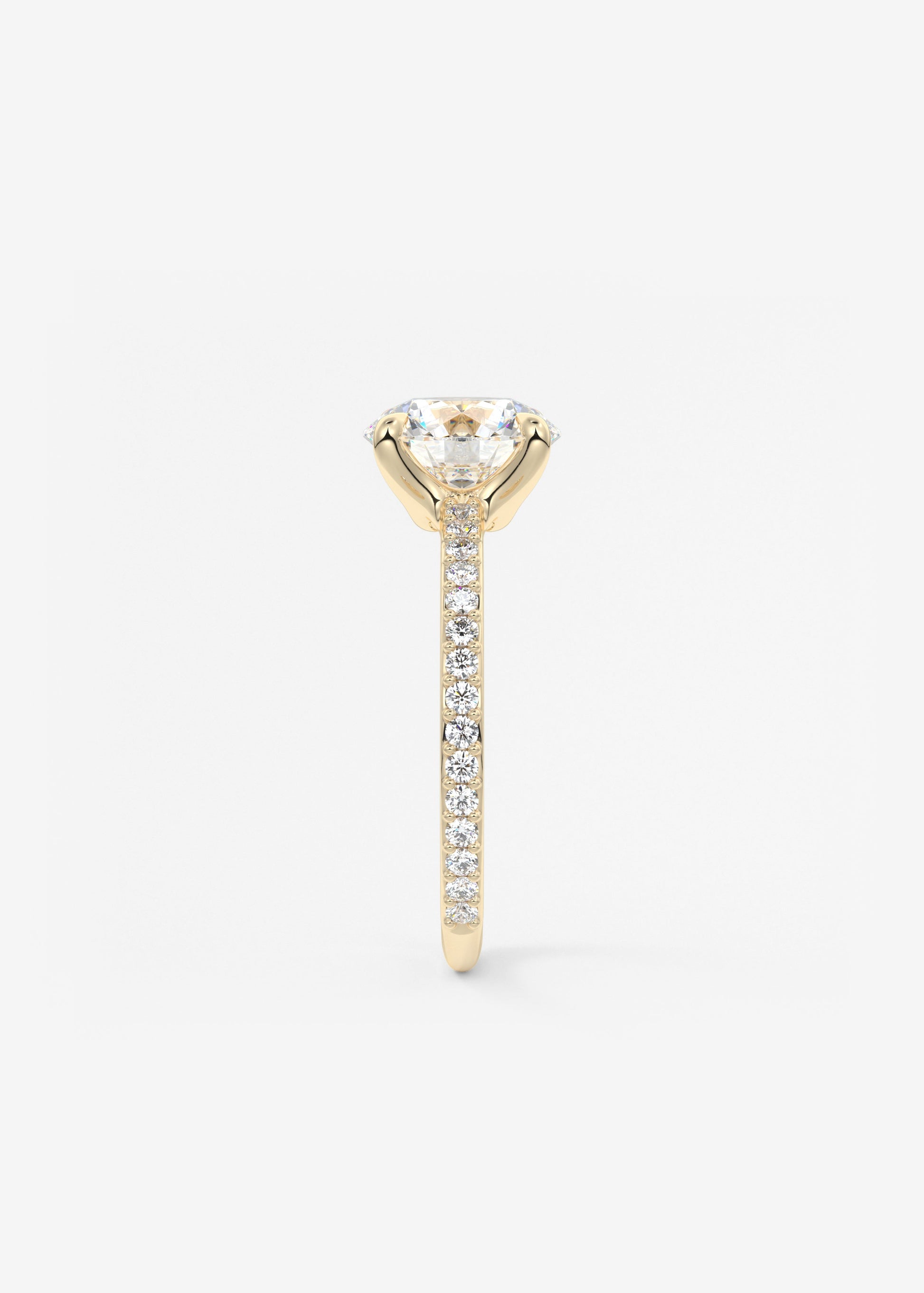 Oval Solitaire With Raised Basket Gallery Lab Grown Diamond Engagement Ring