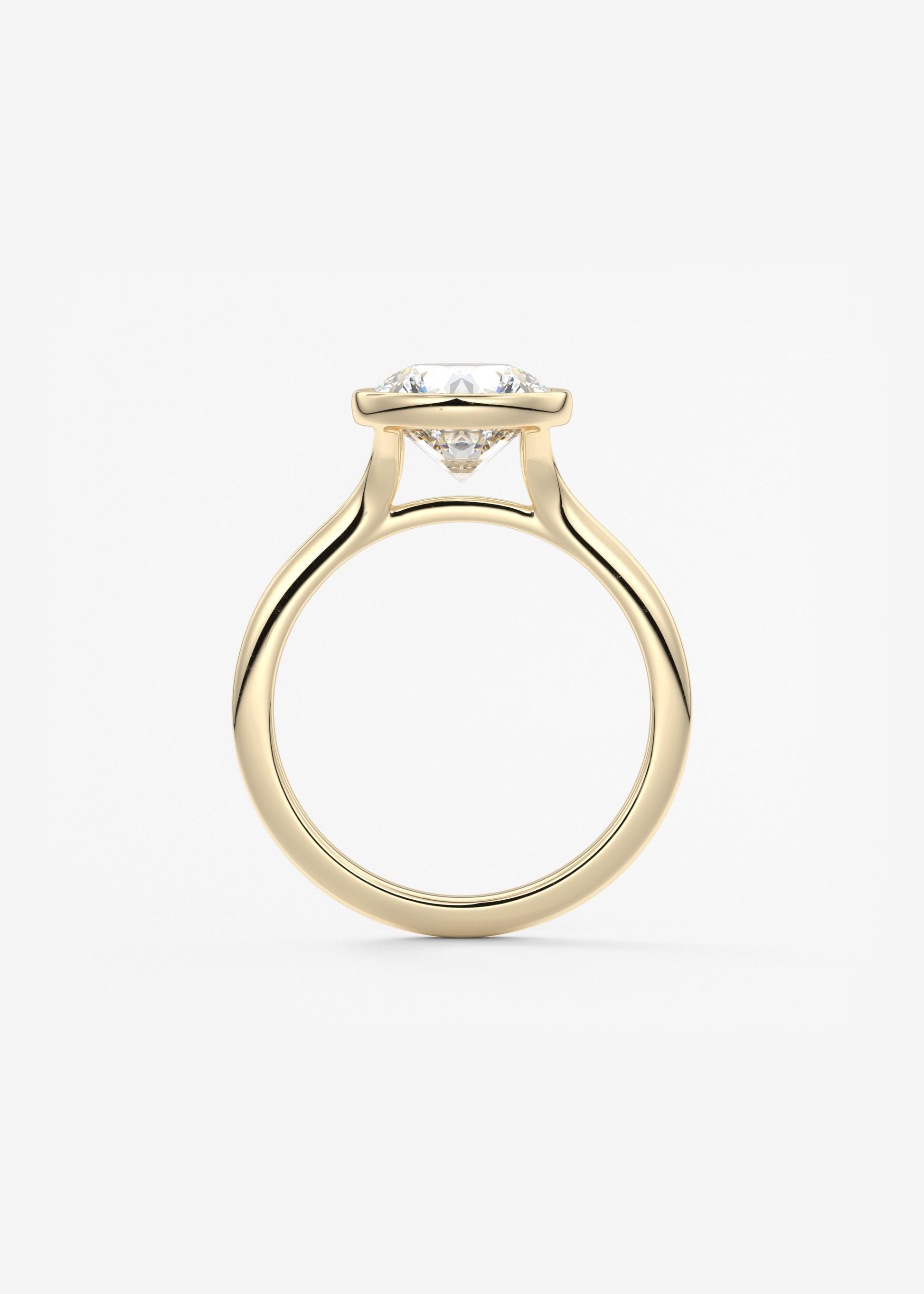 Oval Solitaire With Raised Basket Gallery Lab Grown Diamond Engagement Ring
