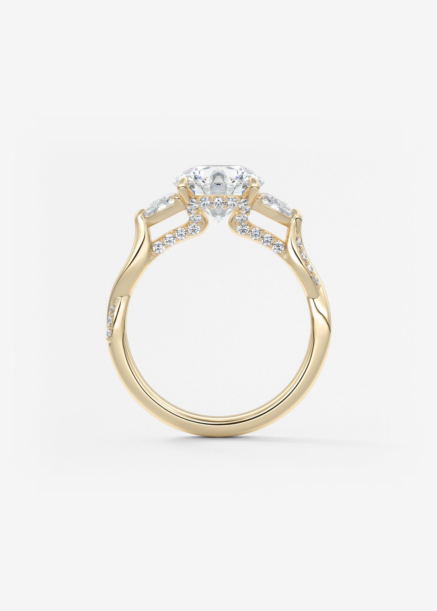Oval Solitaire With Raised Basket Gallery Lab Grown Diamond Engagement Ring