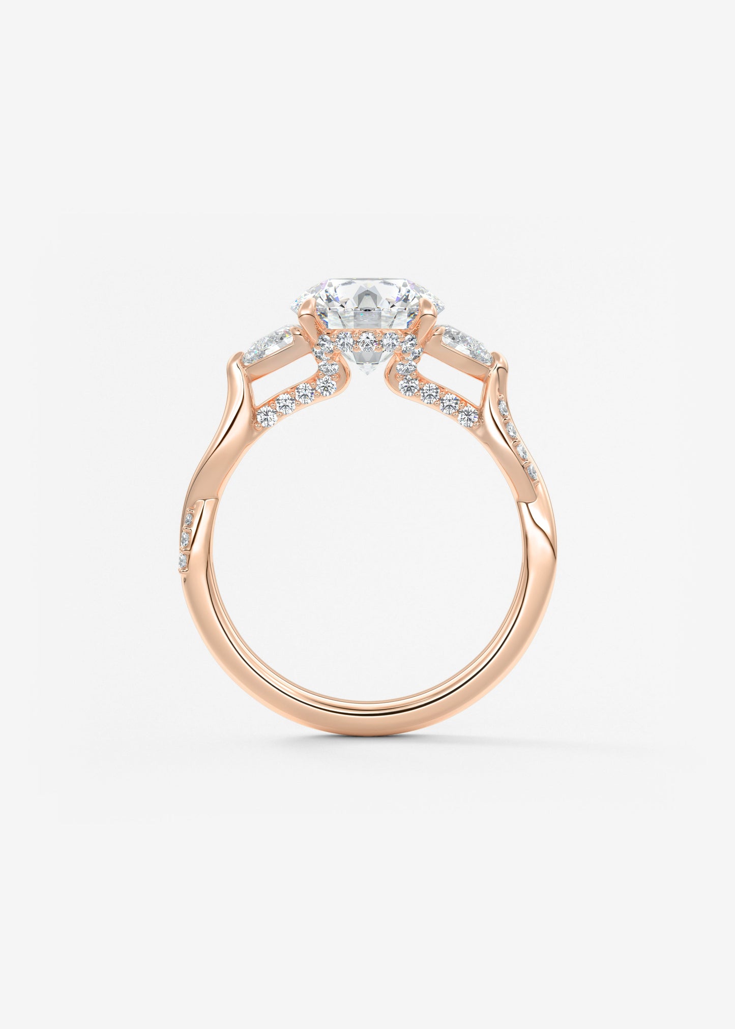 Oval Solitaire With Raised Basket Gallery Lab Grown Diamond Engagement Ring