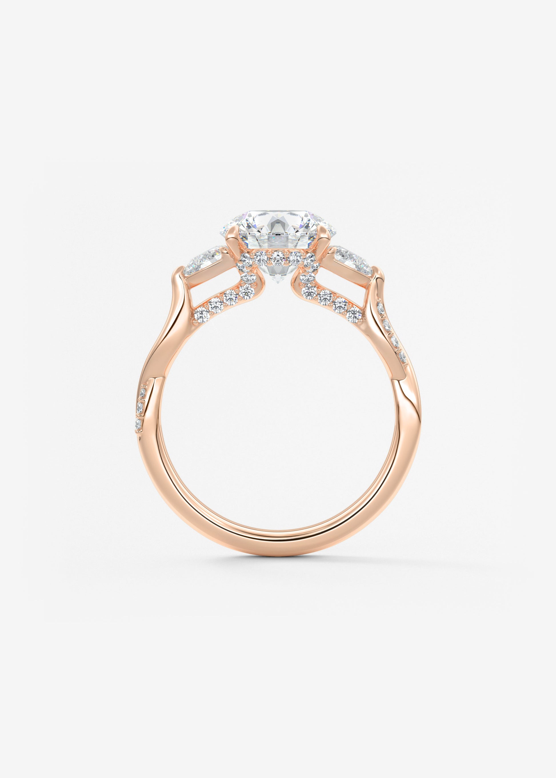 Oval Solitaire With Raised Basket Gallery Lab Grown Diamond Engagement Ring