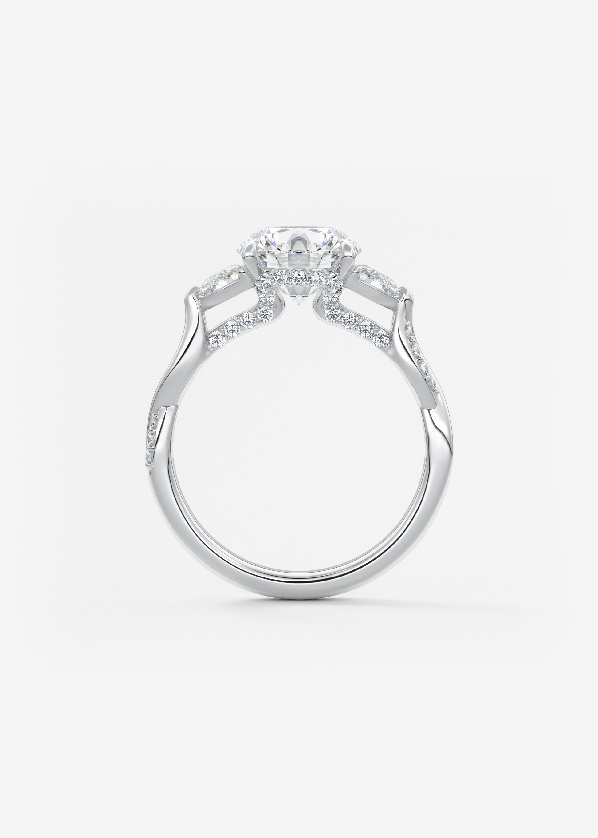 Oval Solitaire With Raised Basket Gallery Lab Grown Diamond Engagement Ring