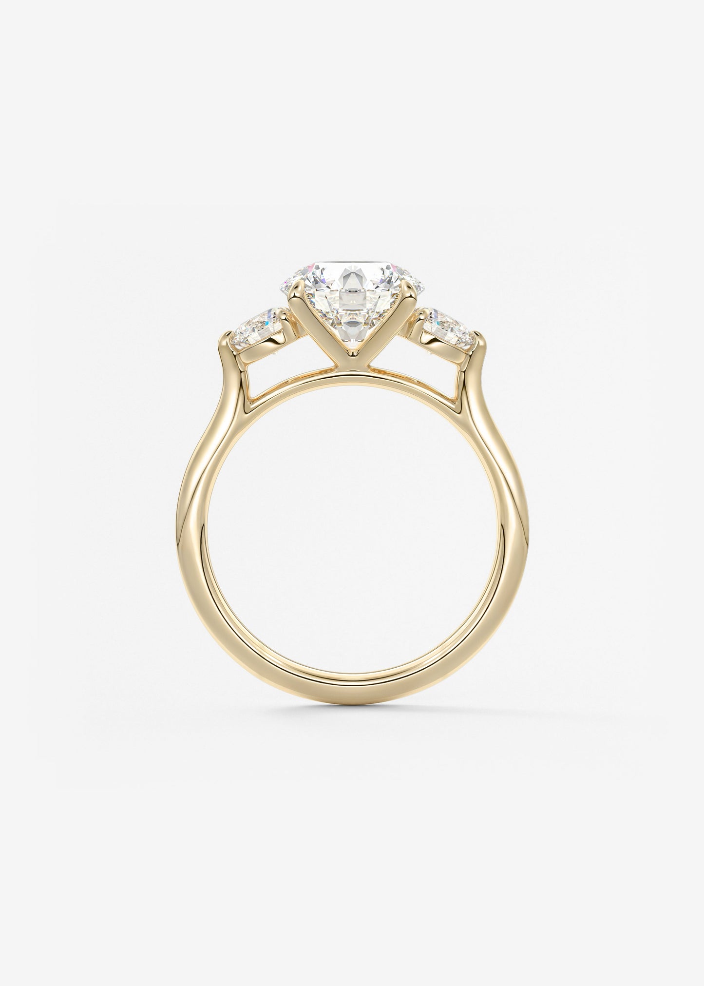 Oval Solitaire With Raised Basket Gallery Lab Grown Diamond Engagement Ring