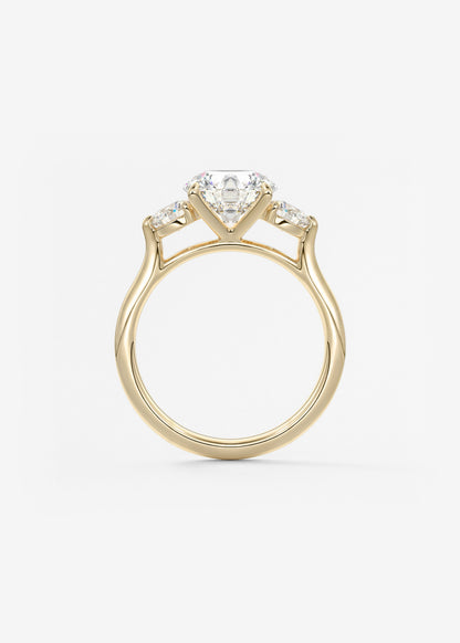 Oval Solitaire With Raised Basket Gallery Lab Grown Diamond Engagement Ring