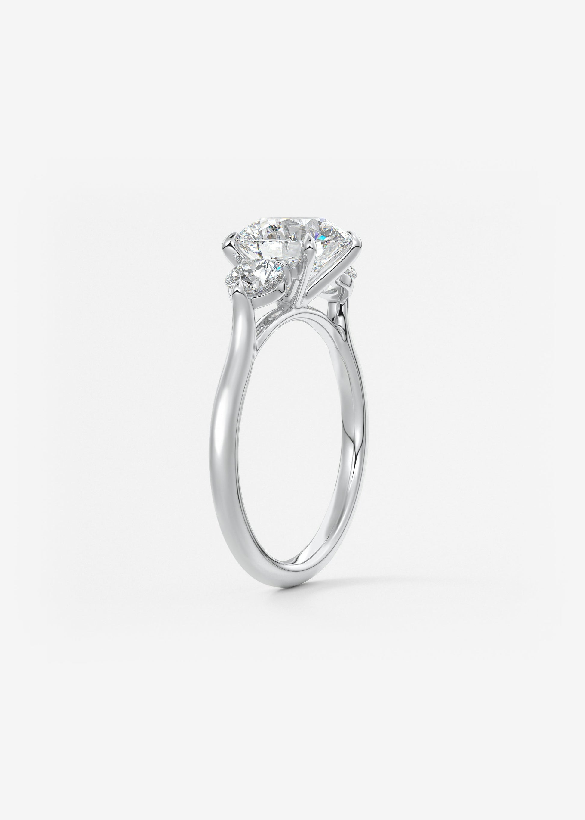 Oval Solitaire With Raised Basket Gallery Lab Grown Diamond Engagement Ring