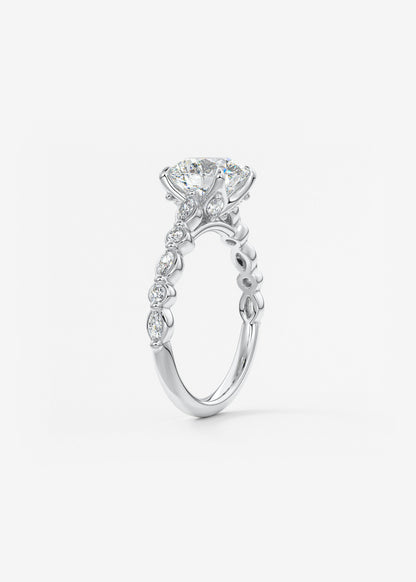 Oval Solitaire With Raised Basket Gallery Lab Grown Diamond Engagement Ring