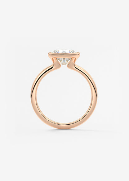 Oval Solitaire With Raised Basket Gallery Lab Grown Diamond Engagement Ring
