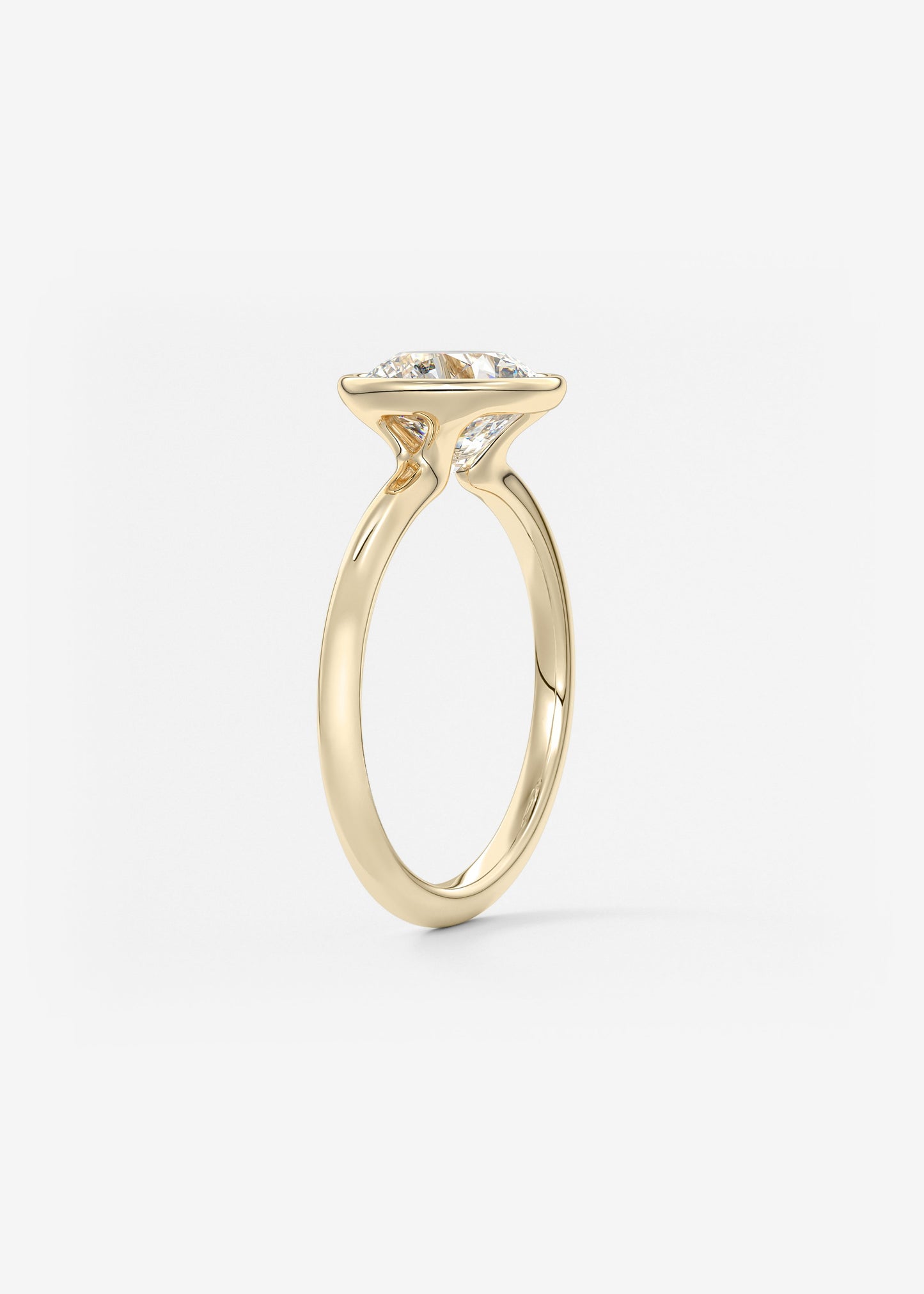Oval Solitaire With Raised Basket Gallery Lab Grown Diamond Engagement Ring