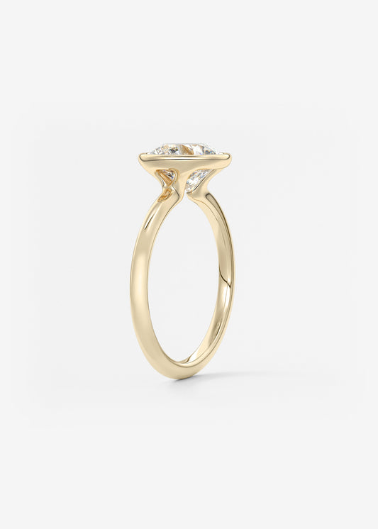 Oval Solitaire With Raised Basket Gallery Lab Grown Diamond Engagement Ring