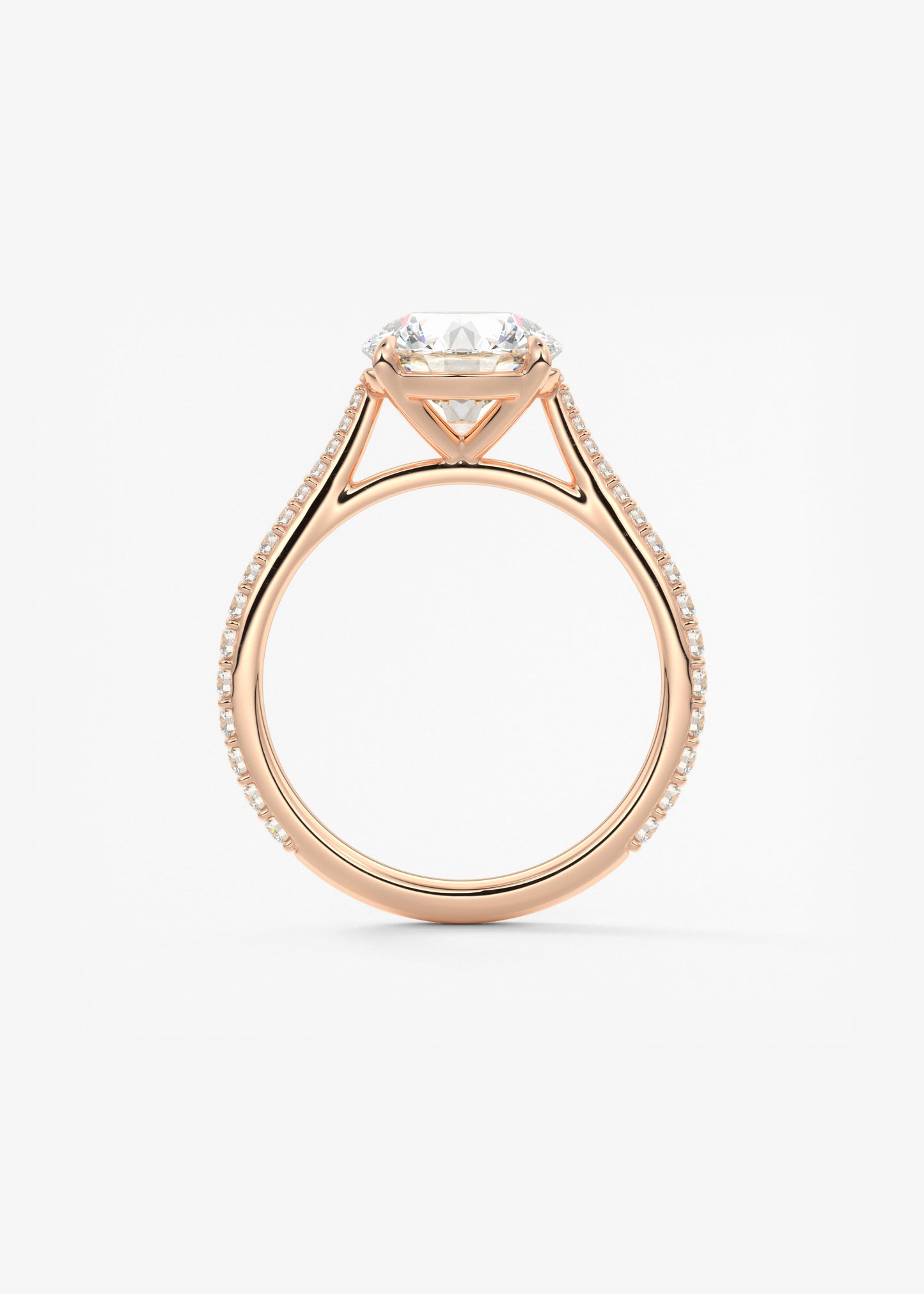Oval Solitaire With Raised Basket Gallery Lab Grown Diamond Engagement Ring