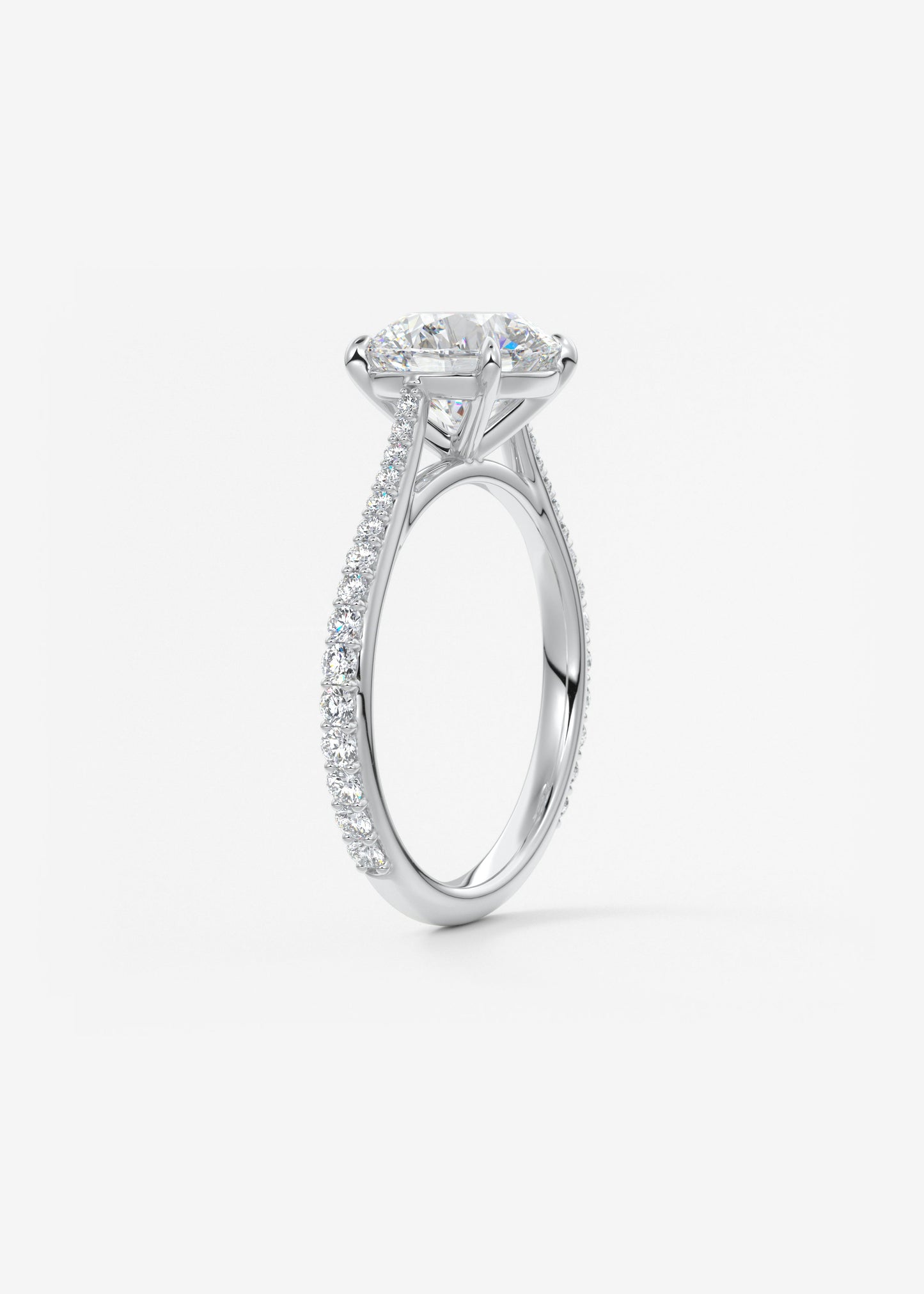 Oval Solitaire With Raised Basket Gallery Lab Grown Diamond Engagement Ring