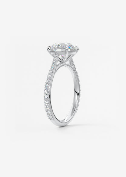Oval Solitaire With Raised Basket Gallery Lab Grown Diamond Engagement Ring