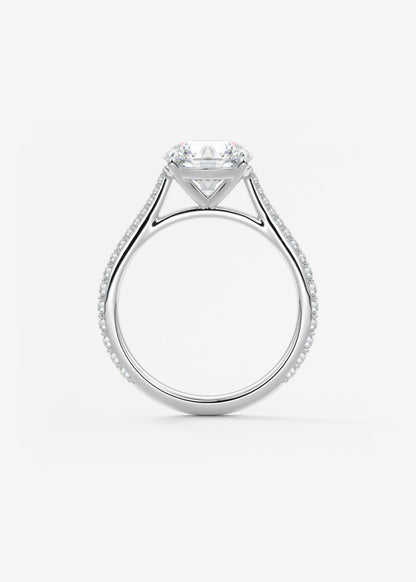Oval Solitaire With Raised Basket Gallery Lab Grown Diamond Engagement Ring