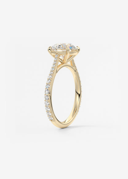 Oval Solitaire With Raised Basket Gallery Lab Grown Diamond Engagement Ring