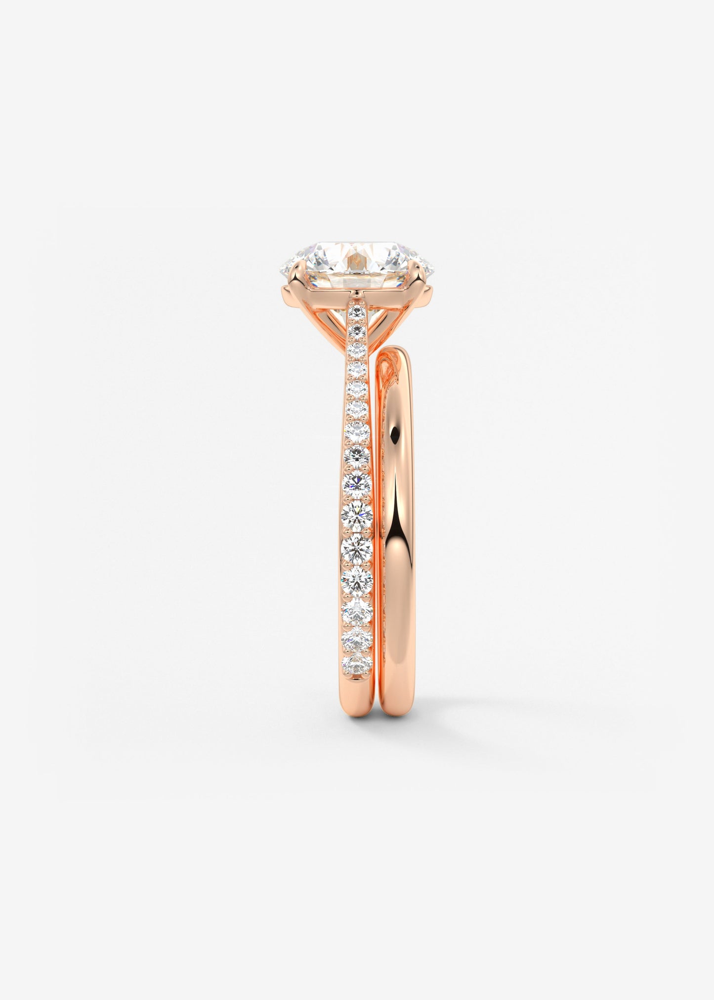 Oval Solitaire With Raised Basket Gallery Lab Grown Diamond Engagement Ring
