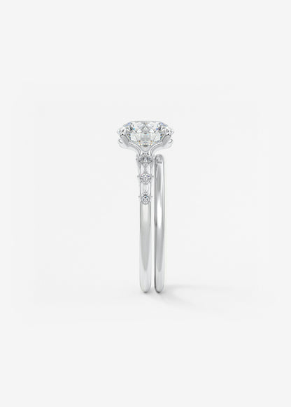 Oval Solitaire With Raised Basket Gallery Lab Grown Diamond Engagement Ring