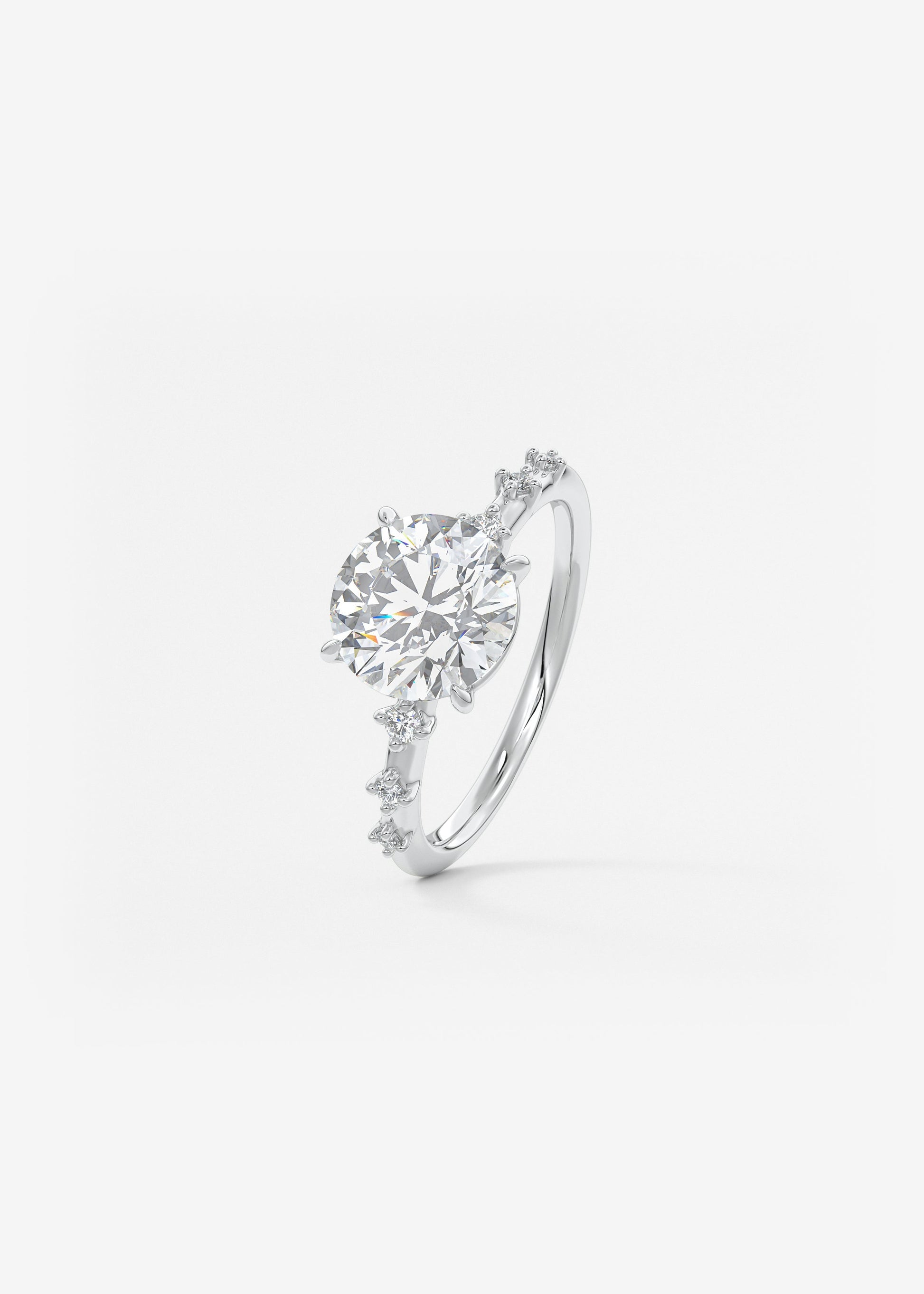 Oval Solitaire With Raised Basket Gallery Lab Grown Diamond Engagement Ring
