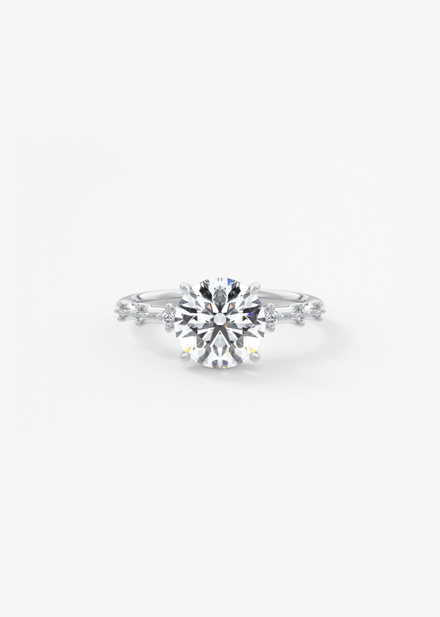 Oval Solitaire With Raised Basket Gallery Lab Grown Diamond Engagement Ring