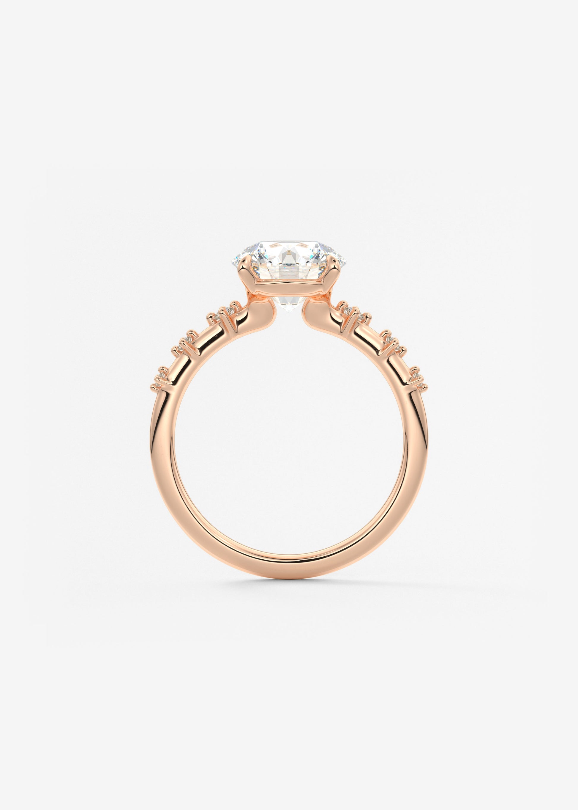 Oval Solitaire With Raised Basket Gallery Lab Grown Diamond Engagement Ring