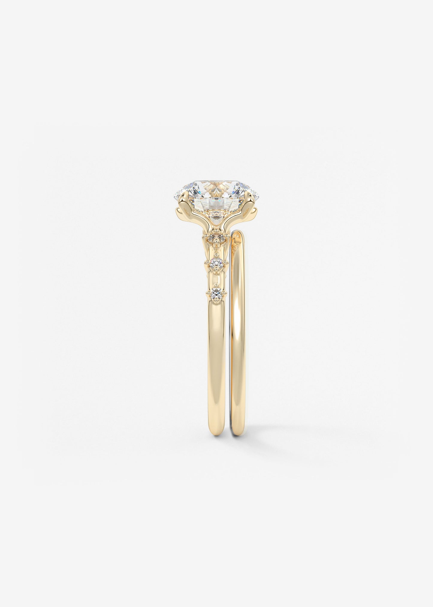 Oval Solitaire With Raised Basket Gallery Lab Grown Diamond Engagement Ring