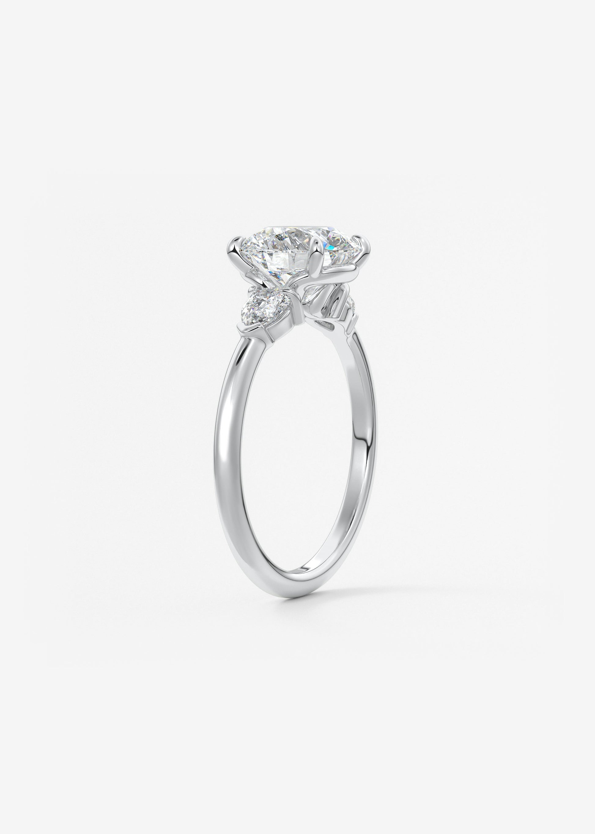 Oval Solitaire With Raised Basket Gallery Lab Grown Diamond Engagement Ring
