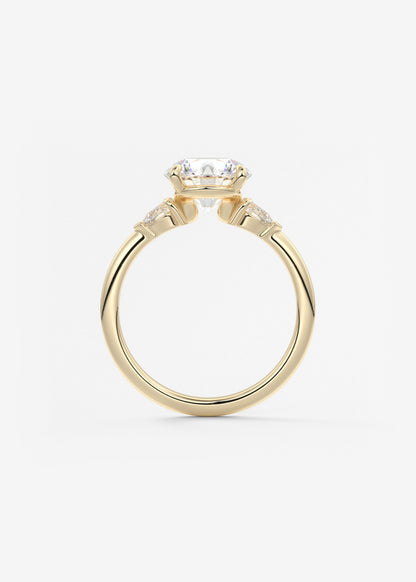 Oval Solitaire With Raised Basket Gallery Lab Grown Diamond Engagement Ring