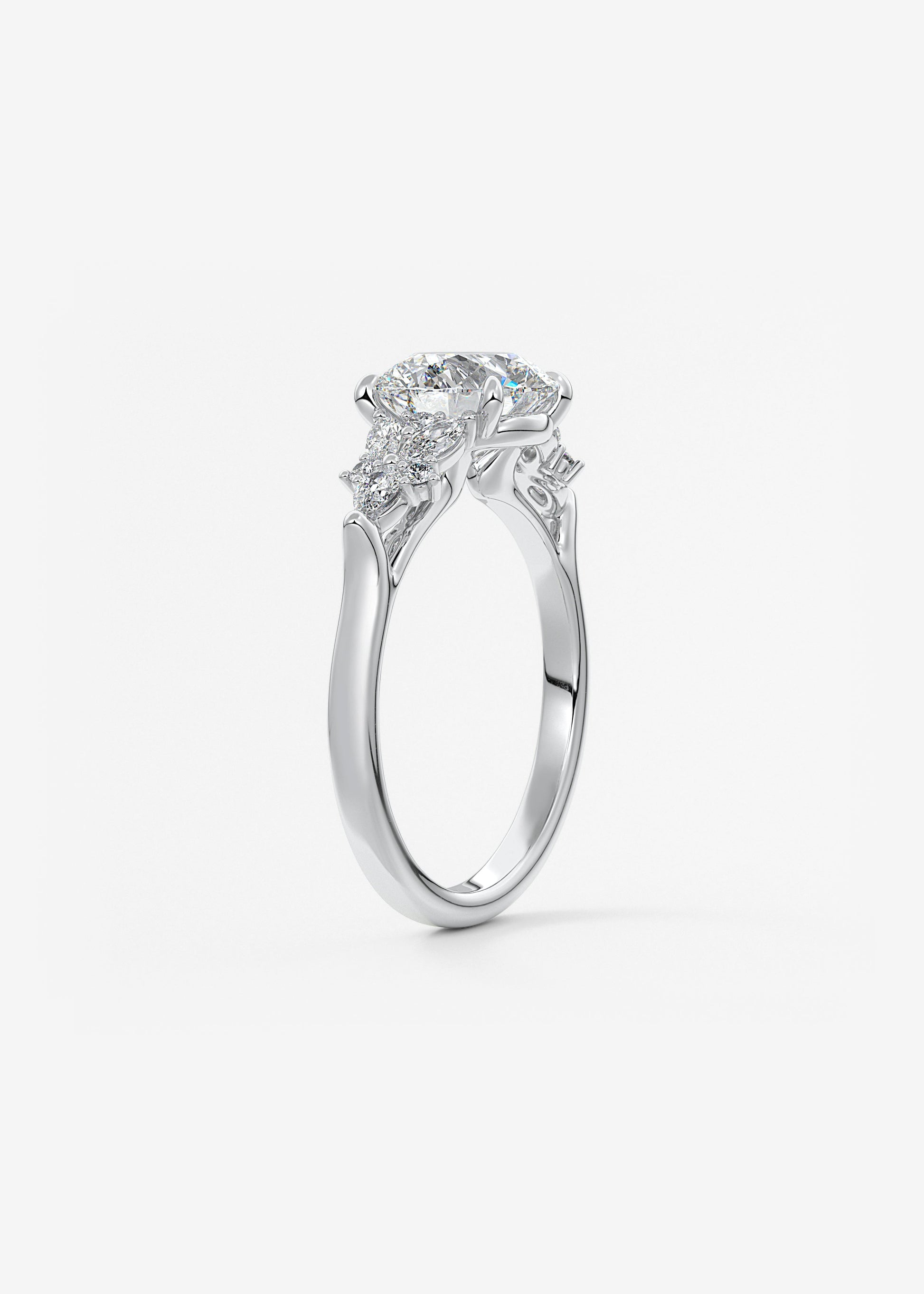Oval Solitaire With Raised Basket Gallery Lab Grown Diamond Engagement Ring