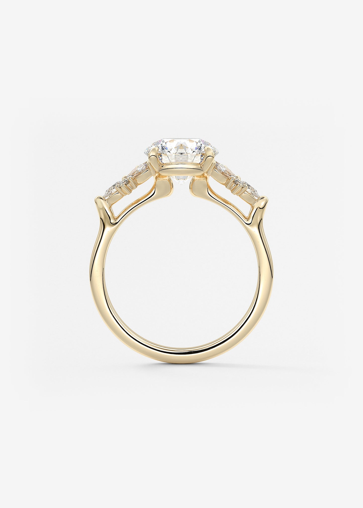 Oval Solitaire With Raised Basket Gallery Lab Grown Diamond Engagement Ring