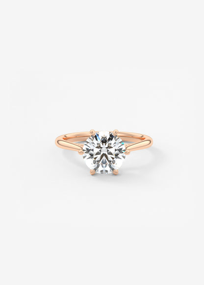 Oval Solitaire With Raised Basket Gallery Lab Grown Diamond Engagement Ring