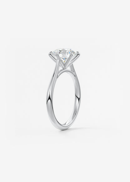 Oval Solitaire With Raised Basket Gallery Lab Grown Diamond Engagement Ring