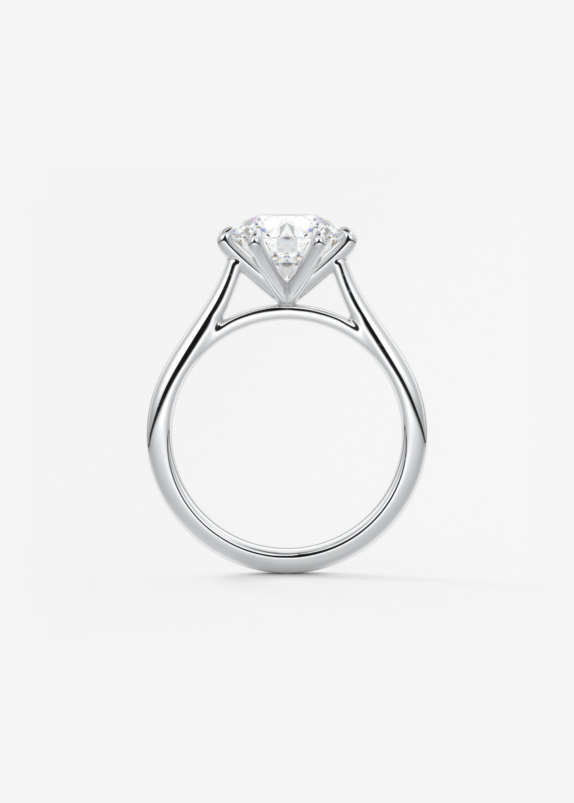 Oval Solitaire With Raised Basket Gallery Lab Grown Diamond Engagement Ring