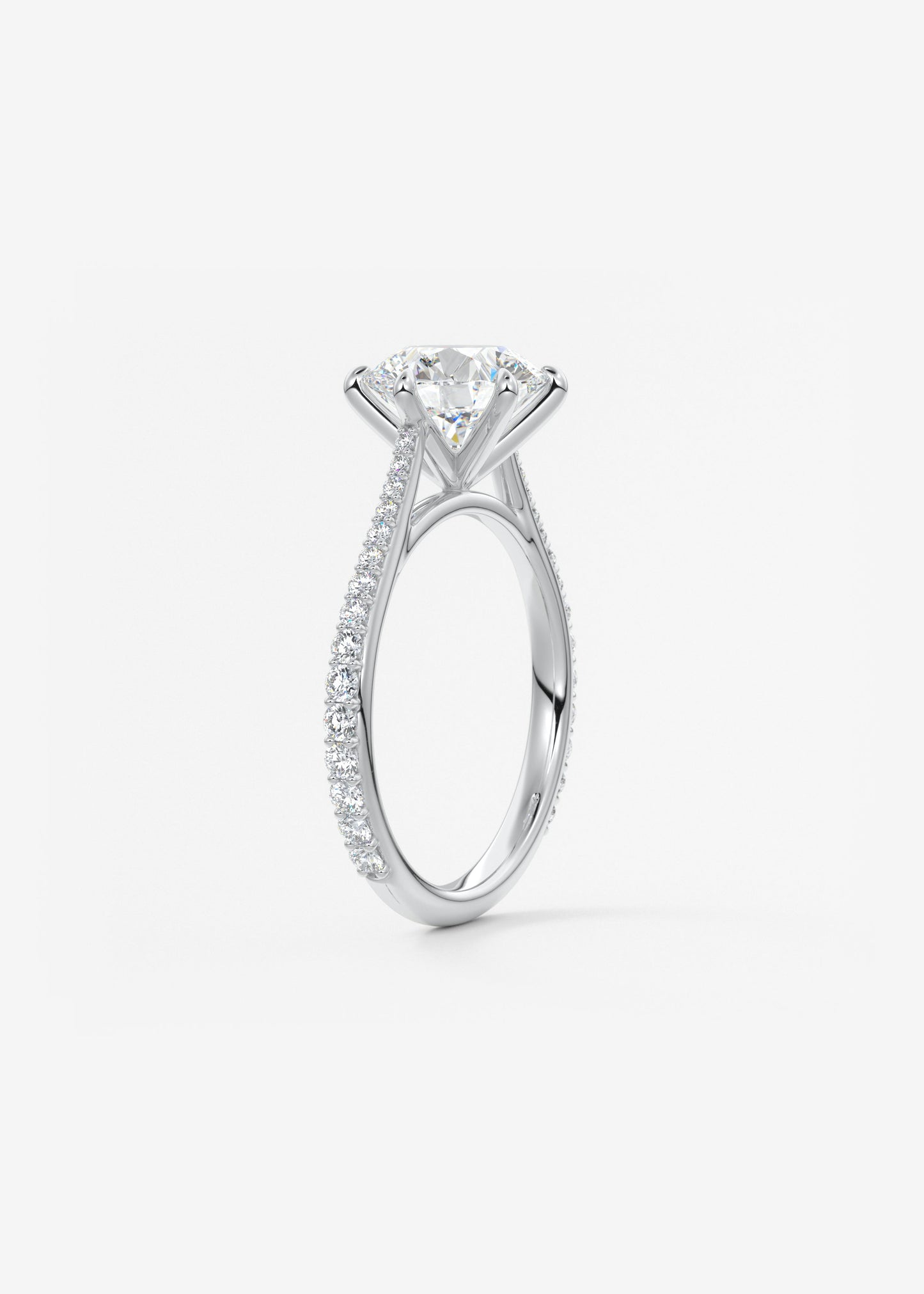 Oval Solitaire With Raised Basket Gallery Lab Grown Diamond Engagement Ring