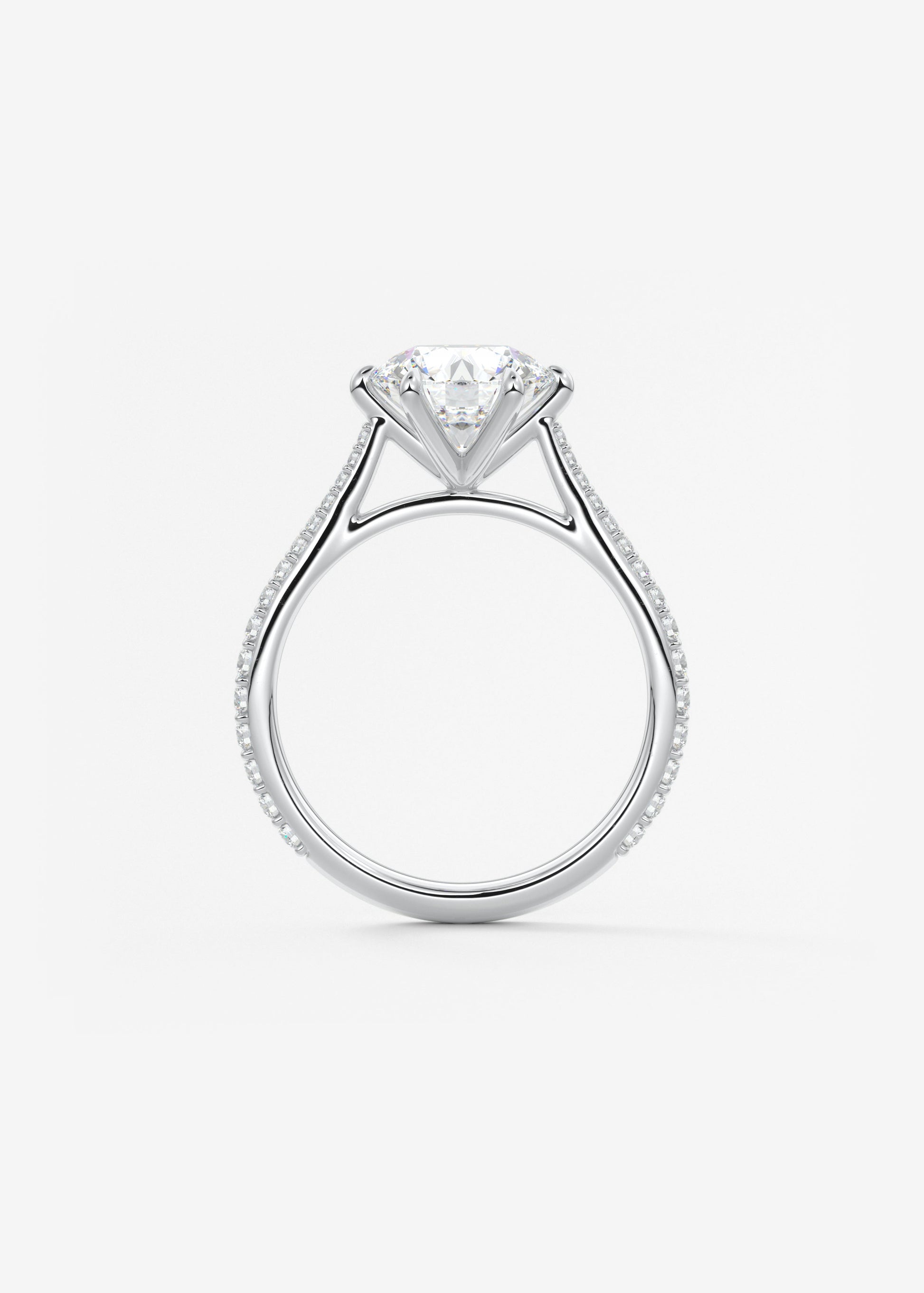 Oval Solitaire With Raised Basket Gallery Lab Grown Diamond Engagement Ring