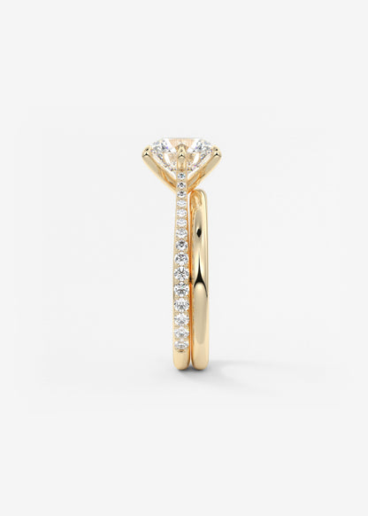 Oval Solitaire With Raised Basket Gallery Lab Grown Diamond Engagement Ring