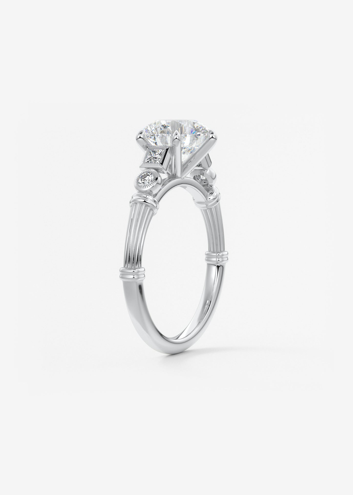 Oval Solitaire With Raised Basket Gallery Lab Grown Diamond Engagement Ring